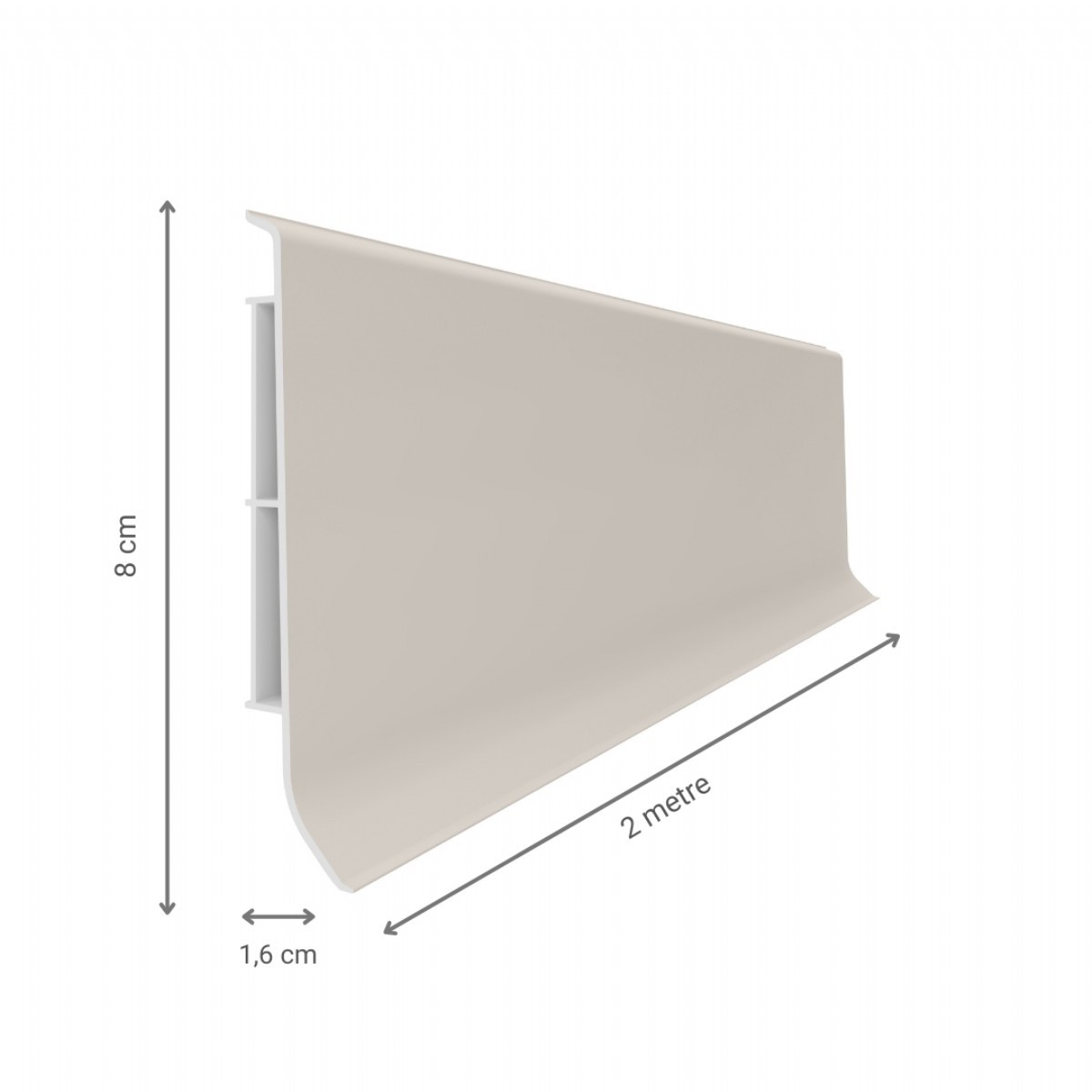 Linela Suya Dayanıklı Pvc Süpürgelik 8 cm - Hamilton Meşe - LNL403